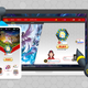Pokémon characters Riolu and Umbreon flanking a phone and computer displaying the Pokémon card trader game.